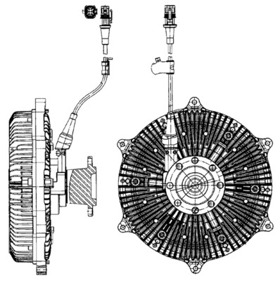 CFC214000P, Clutch, radiator fan, Cooler, MAHLE, 268063N, 376907131, 48309, 49133, 51066300139, AM-20005183-M, MNC131