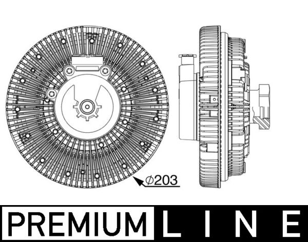 Kupplung, Kühlerlüfter - CFC247000P MAHLE - 20003292, 376912-291, 87383689