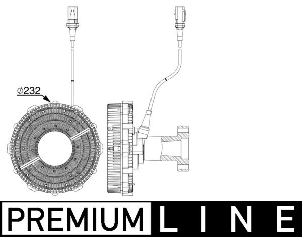 Kupplung, Kühlerlüfter - CFC252000P MAHLE - 20005098, 3592658, 376912-371