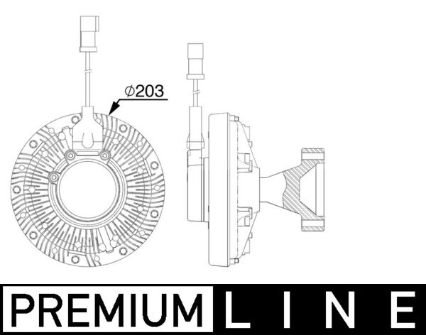 Kupplung, Kühlerlüfter - CFC253000P MAHLE - 20004207, 2813588, 376912-381