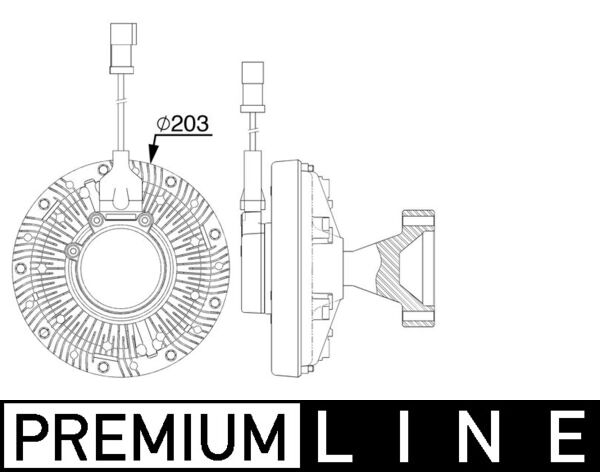 Kupplung, Kühlerlüfter - CFC255000P MAHLE - 20004203, 218-196401, 376912-401