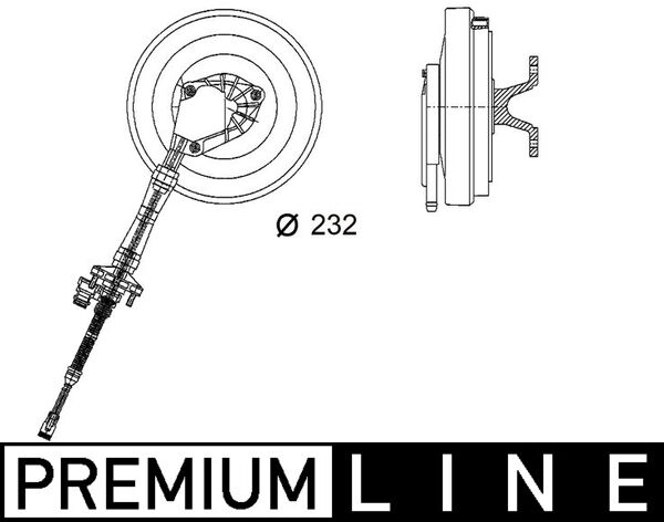 Kupplung, Kühlerlüfter - CFC86000P MAHLE - 376734221, 398053N, 49057