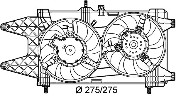 Fan, radiator - CFF140000P MAHLE - 0000046742536, 05041224, 069422013010