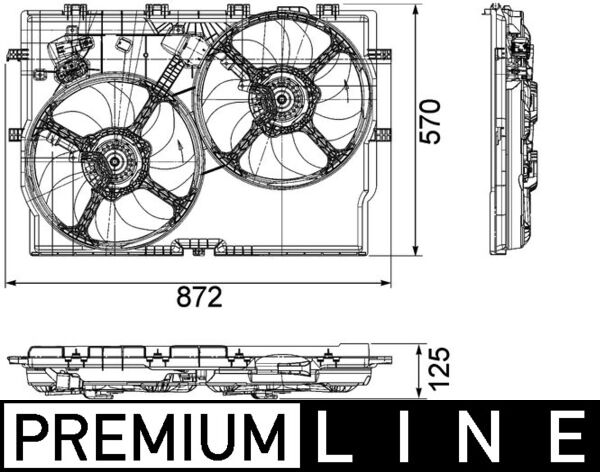 Lüfter, Motorkühlung - CFF193000P MAHLE - 069422578010, 1362918080, 351040621