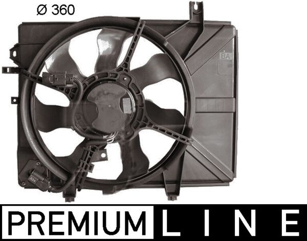 Fan, radiator - CFF225000P MAHLE - 0528.0711, 253801C150, 351041391