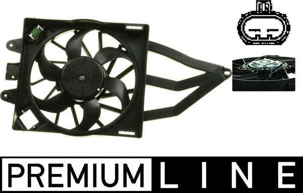 Fan, radiator - CFF315000P MAHLE - 0000051779917, 0504.2038, 0720004592