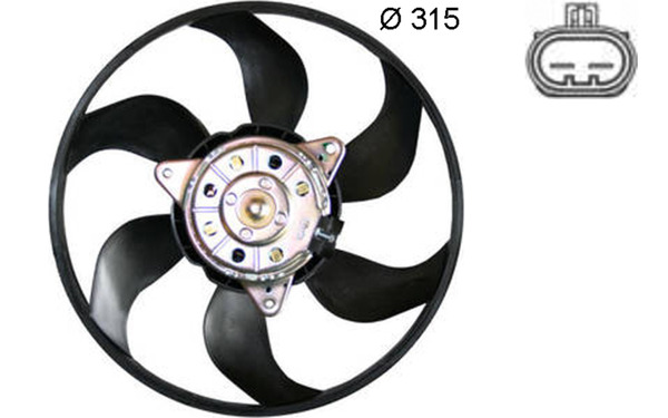 Fan, radiator - CFF382000S MAHLE - 13114369, 351150194, 85523