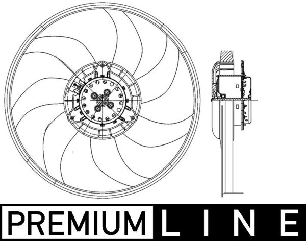 Fan, radiator - CFF400000P MAHLE - 1341122, 351150681, 13453812