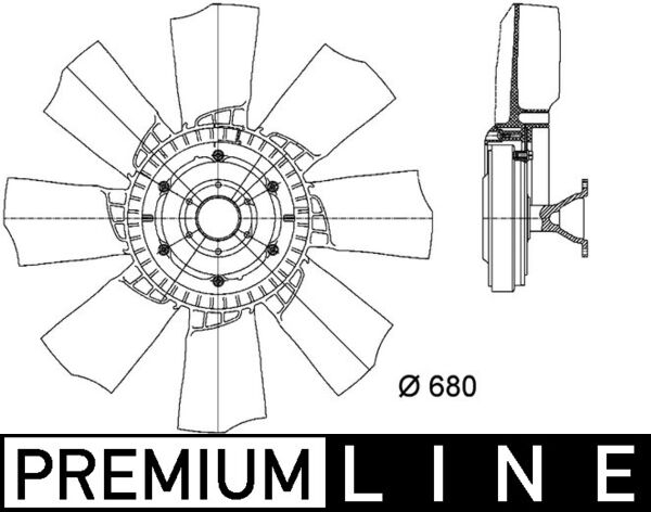 Fan, radiator - CFF425000P MAHLE - 1404903, 278003N, 376728351