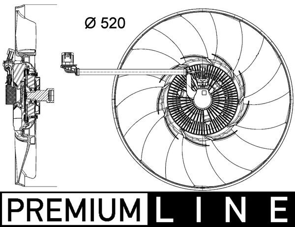 Fan, radiator - CFF474000P MAHLE - 376758291, 47873, BH428C617AB
