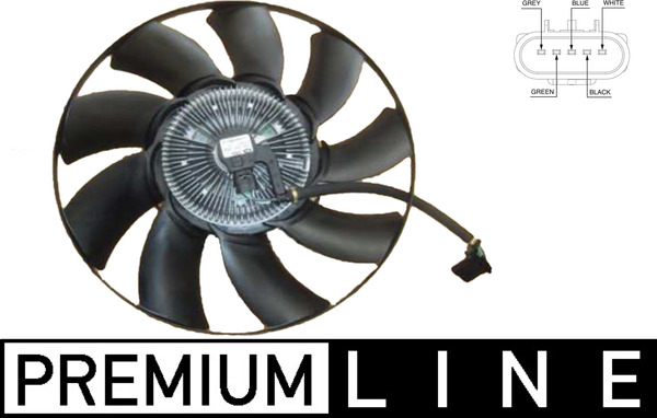 Fan, radiator - CFF476000P MAHLE - 376758311, 47868, LR012645