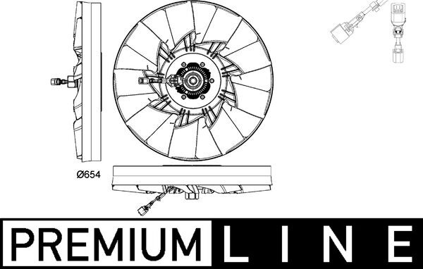 Fan, radiator - CFF478000P MAHLE - 21983183, 376782-411, 7025411