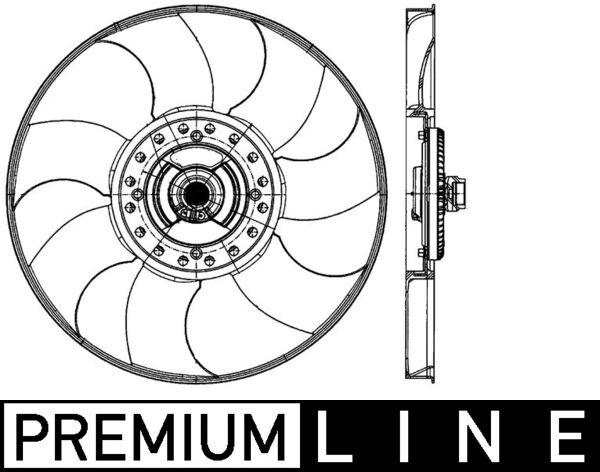 Fan, radiator - CFF489000P MAHLE - 01695329, 376906731, 40653