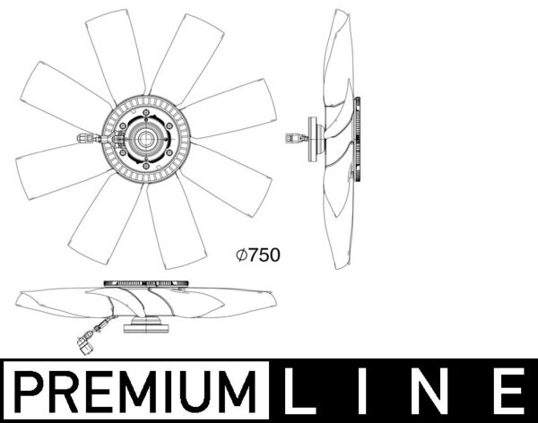 Fan, radiator - CFF505000P MAHLE - 21990515, 21990517, 376911461