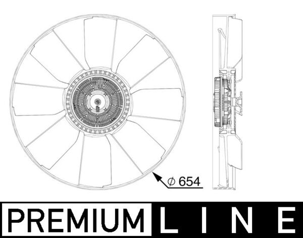 Fan, radiator - CFF510000P MAHLE - 20008555, 376911-511, 51066337091