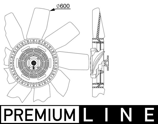 Fan, radiator - CFF511000P MAHLE - 18329-1, 376911-531, 9042000323