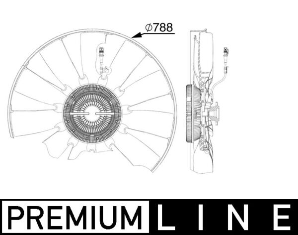 CFF514000P, Fan, radiator, Cooler, MAHLE, 20006305, 376911-571, 51.06600-7039, 7065416, 51.06600-7053, 51.06600-7060