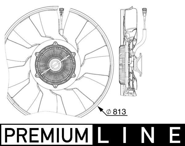 Fan, radiator - CFF516000P MAHLE - 20005424, 376911-591, A9632001523