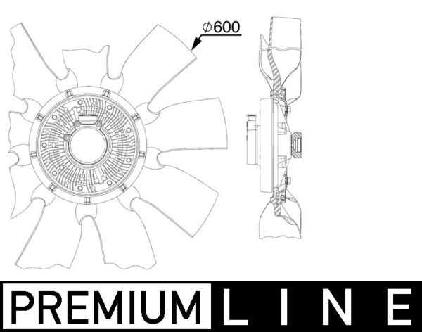 Fan, radiator - CFF518000P MAHLE - 20005436, 376911-611, 4353861M91