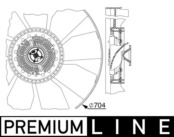 CFF520000P, Fan, radiator, Cooler, MAHLE, 18320-4, 376911-631, 51.06601.7003