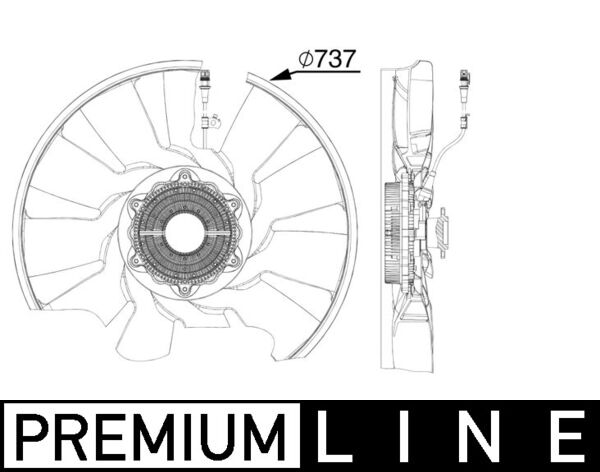 CFF522000P, Fan, radiator, Cooler, MAHLE, 20005184, 376911-651, 47778, 51.06600-7056, WG1836171