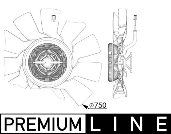 Fan, radiator - CFF528000P MAHLE - 120.556.00A, 1776551, 20005280