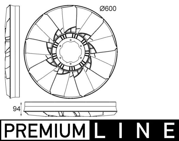 Fan Wheel, engine cooling - CFW52000P MAHLE - 376758521, AL160126, 8MV376758-521