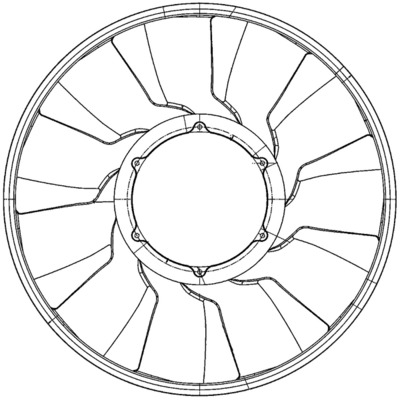 Fan Wheel, engine cooling - CFW81000P MAHLE - 20004827, 376907271, 45476