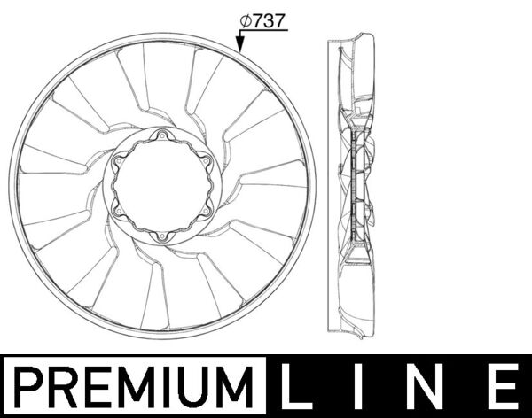 Fan Wheel, engine cooling - CFW88000P MAHLE - 20005182, 376912-451, 51.06601-0300