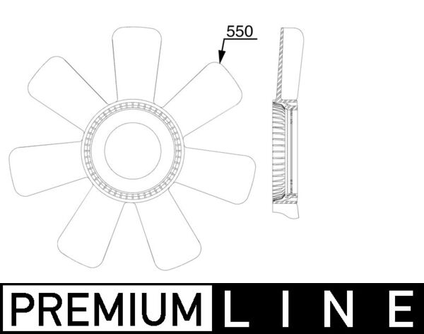 Fan Wheel, engine cooling - CFW89000P MAHLE - 82025804, 312867, 376912-461