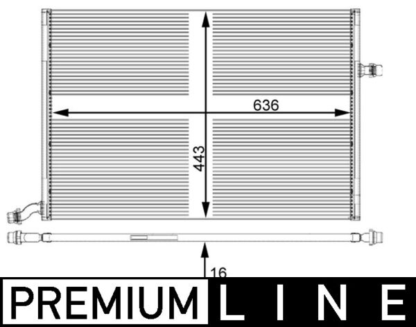 Low Temperature Cooler, intercooler - CIR25000P MAHLE - 0995002003, 376908111, A0995002003