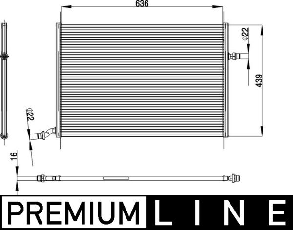 Low Temperature Cooler, intercooler - CIR26000P MAHLE - 0995001903, 376908-121, A0995001903