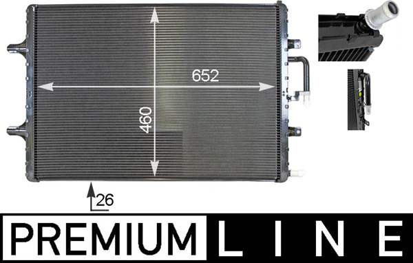 Low Temperature Cooler, intercooler - CIR2000P MAHLE - 376701331, 4H0145804E, VPBTBH8005CF