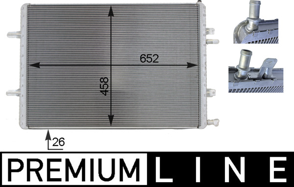 Low Temperature Cooler, intercooler - CIR3000P MAHLE - 376701351, 4H0145804B, VPBTBH8005AF