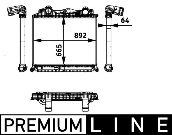 Ladeluftkühler - CI119000P MAHLE - 0737.3006, 267015N, 30203