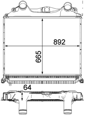 Ladeluftkühler - CI121000P MAHLE - 0737.3007, 267009N, 30204