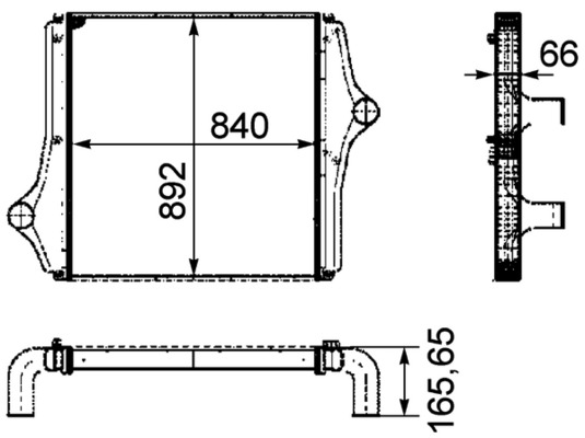 Ladeluftkühler - CI127000P MAHLE - 0110.780.80, 0737.3010, 1107.808.0