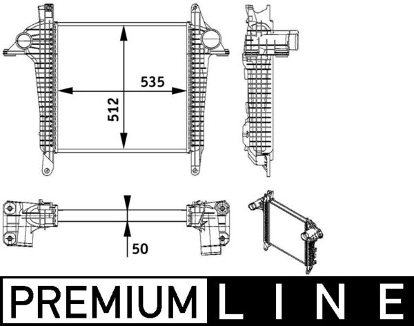 Ladeluftkühler - CI136000P MAHLE - 267021N, 30261, 376728701