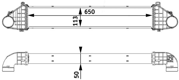 Ladeluftkühler - CI139000P MAHLE - 097011N, 18004429, 30741851