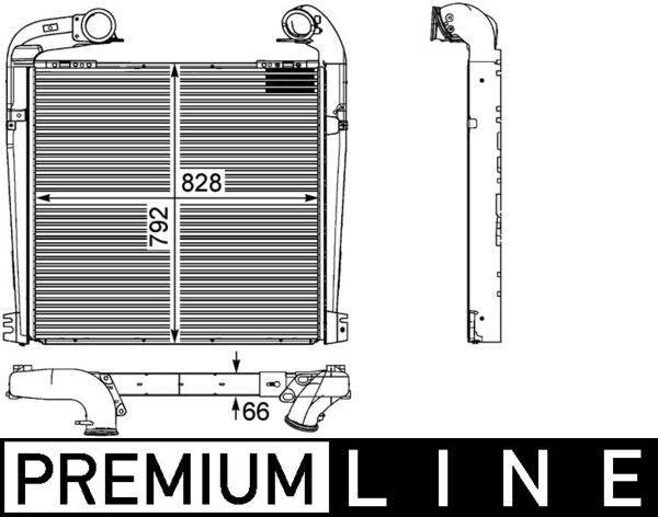 Intercooler, charger - CI143000P MAHLE - 0722.3004, 1531761, 277001N
