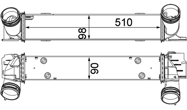 Ladeluftkühler - CI146000P MAHLE - 057013N, 06004378, 17517524916