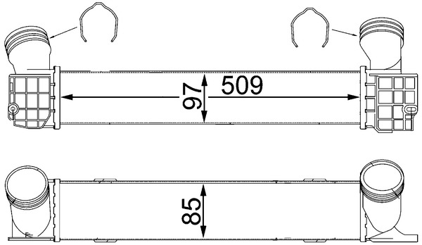 Ladeluftkühler - CI146000S MAHLE - 17517524916, 30797, 351319204880