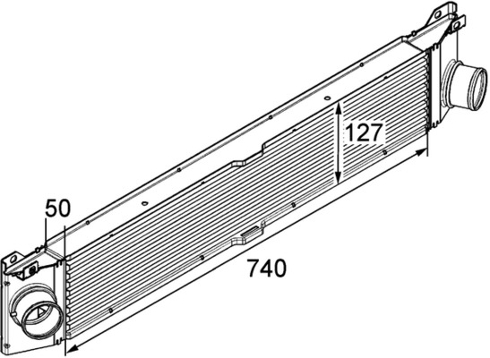 Ladeluftkühler - CI157000P MAHLE - 07043133, 087015N, 1340763080