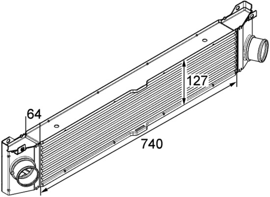 Ladeluftkühler - CI158000P MAHLE - 0384.K1, 0384K1, 0704.3048