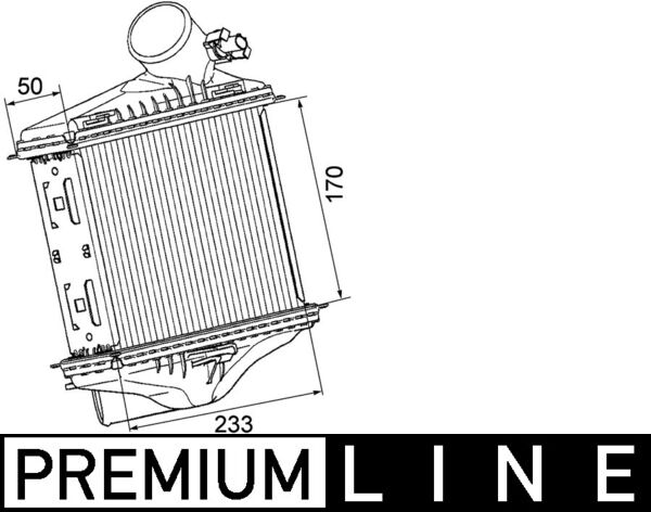 Ladeluftkühler - CI174000P MAHLE - 07063033, 105242, 29004016