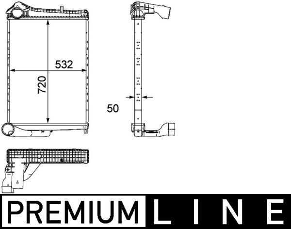 Ladeluftkühler - CI182000P MAHLE - 20810103, 376746381, 397019N