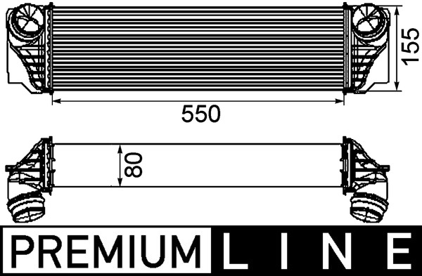 Intercooler, charger - CI184000P MAHLE - 06004376, 17117805629, 30523