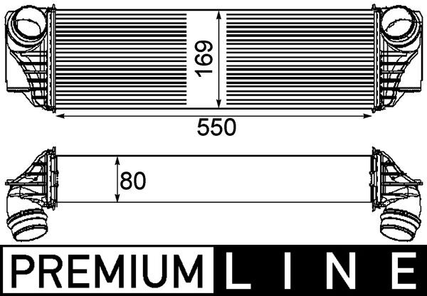 Intercooler, charger - CI185000P MAHLE - 17117812016, 376746421, 6004413