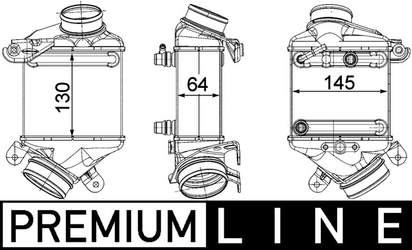 Ladeluftkühler - CI187000P MAHLE - 057016N, 06004381, 13717575406