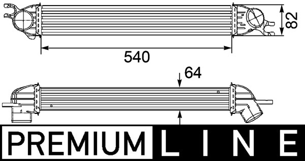 Ladeluftkühler - CI188000P MAHLE - 057014N, 06004340, 17512751277